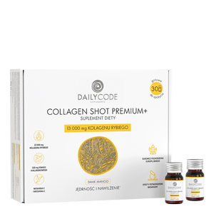 Collagen Shot Premium+, 13 000 mg kolagenu rybiego, 30 szt., smak mango